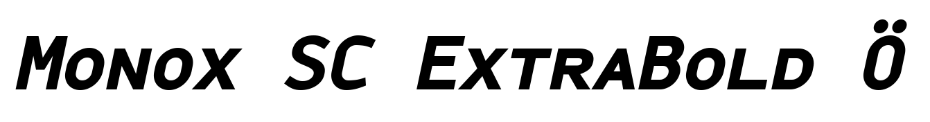 Monox SC ExtraBold Italic